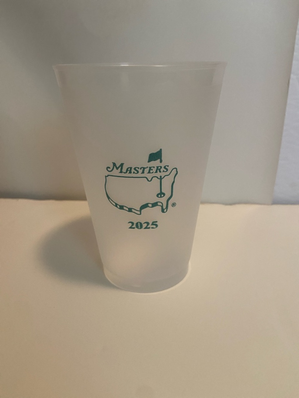Masters Frosted Plastic Tumbler with Green Logo